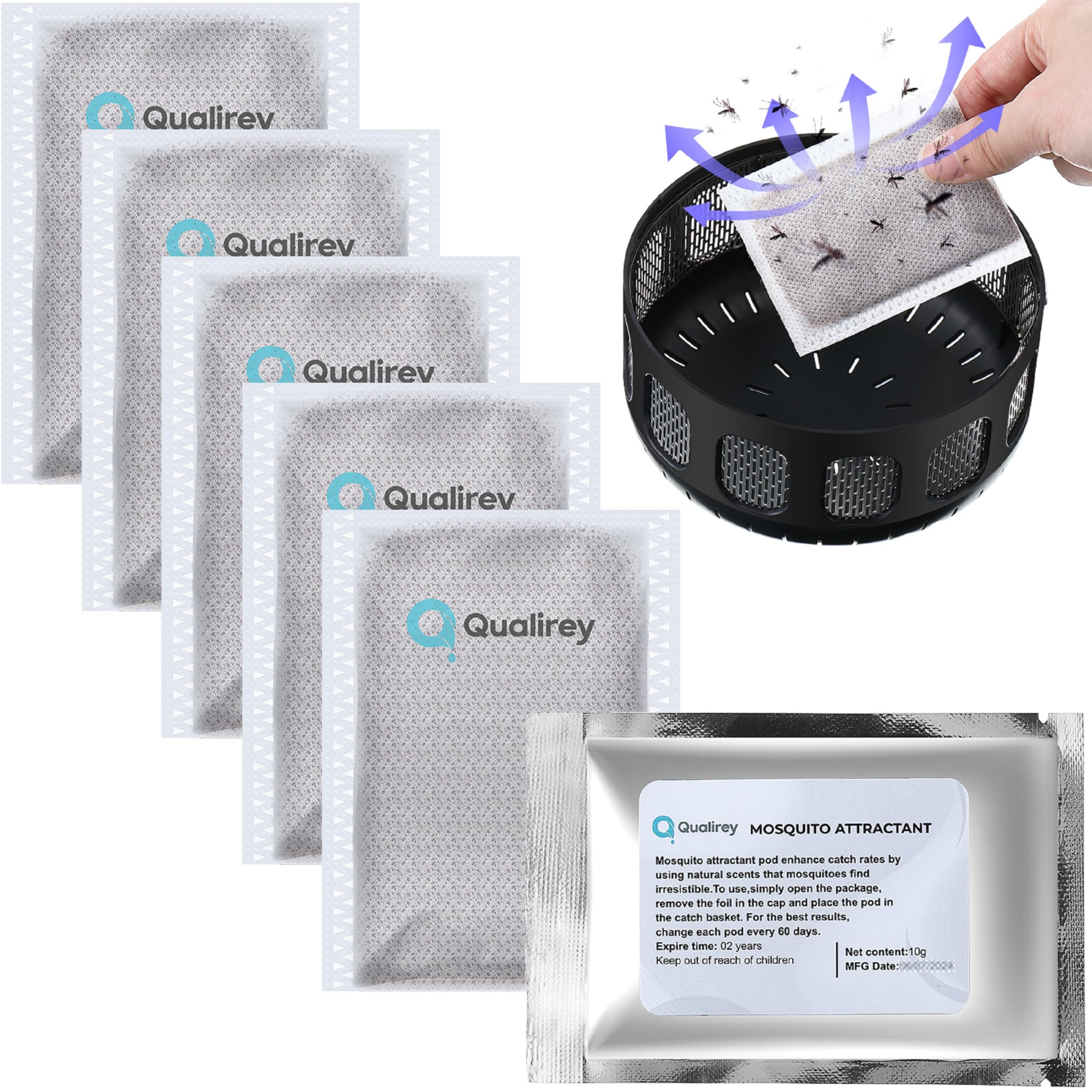 Qualirey frente del empaque mostrando cantidad y compatibilidad, mayor control