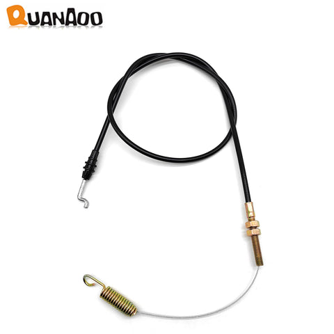 Comparación de tamaño del cable Quanaoo con regla mostrando la longitud exacta de 44 pulgadas
