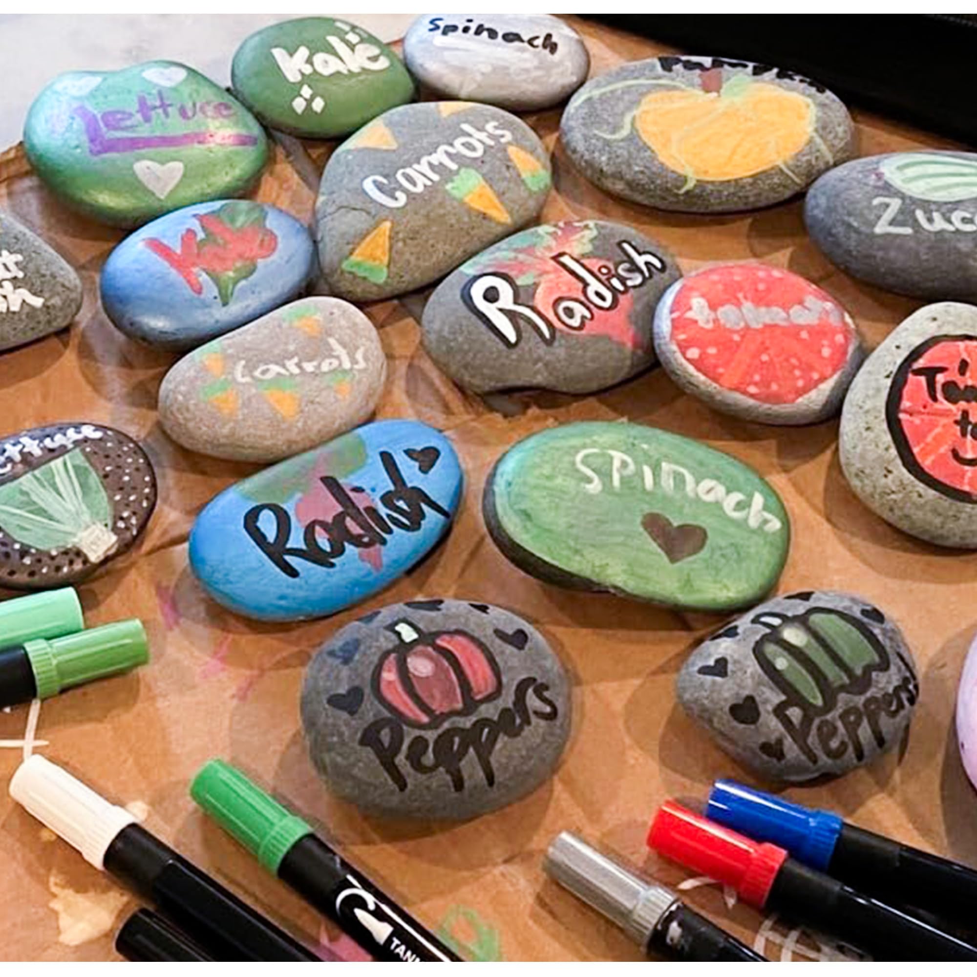 Quibbay piedras en proyecto DIY ideales para manualidades familiares