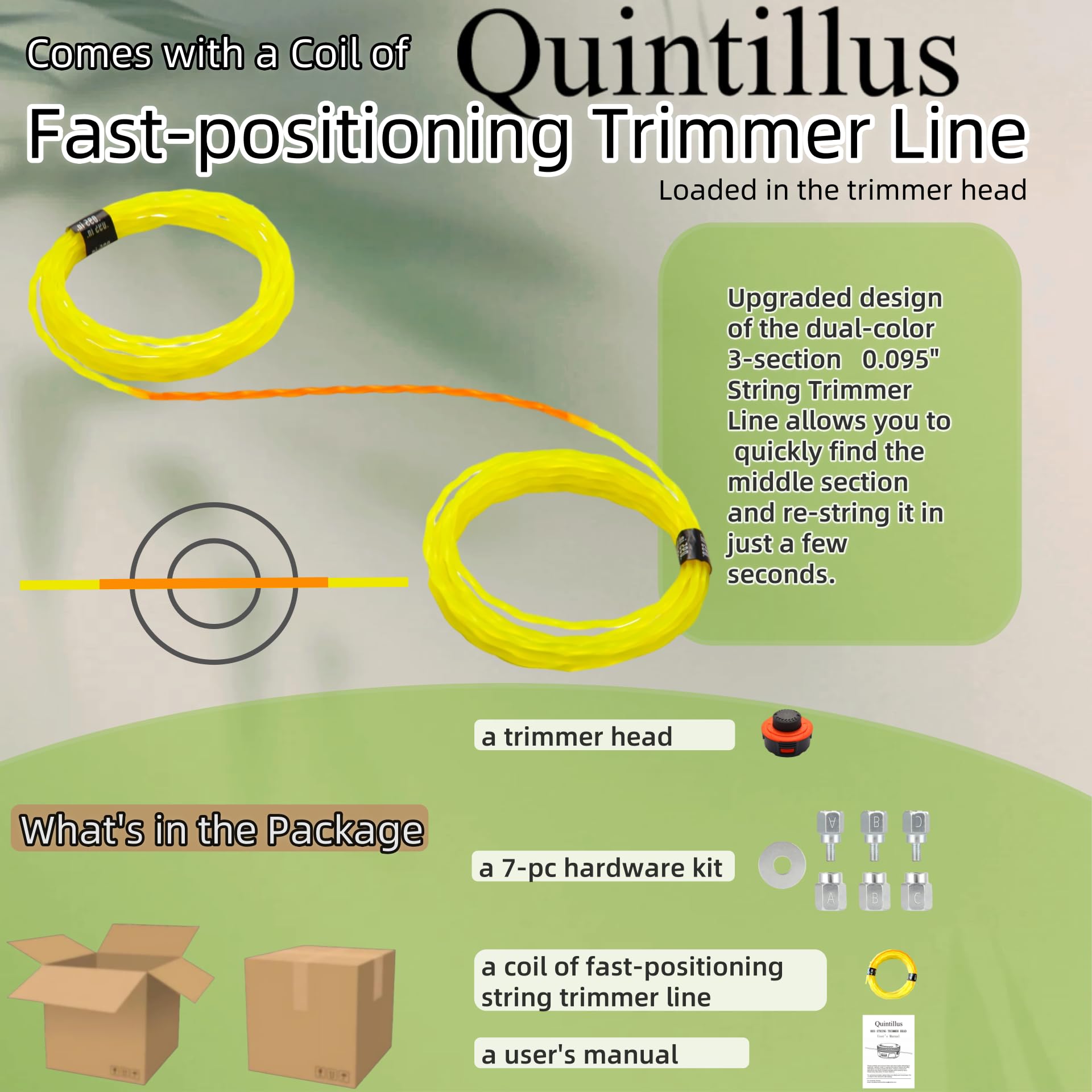 Quintillus cabezal H02 instalado en desbrozadora cortando maleza densa