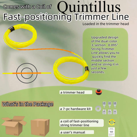 Quintillus cabezal H02 instalado en desbrozadora cortando maleza densa