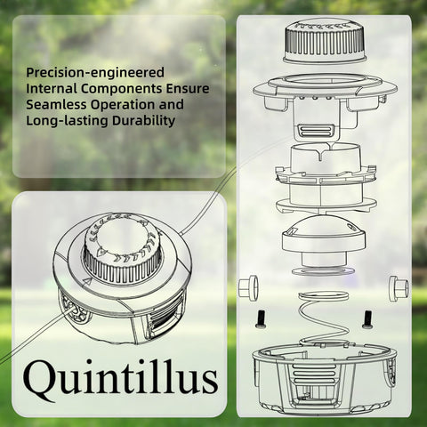 Quintillus hilo .095" enrollado que permite recarga rápida y corte efectivo