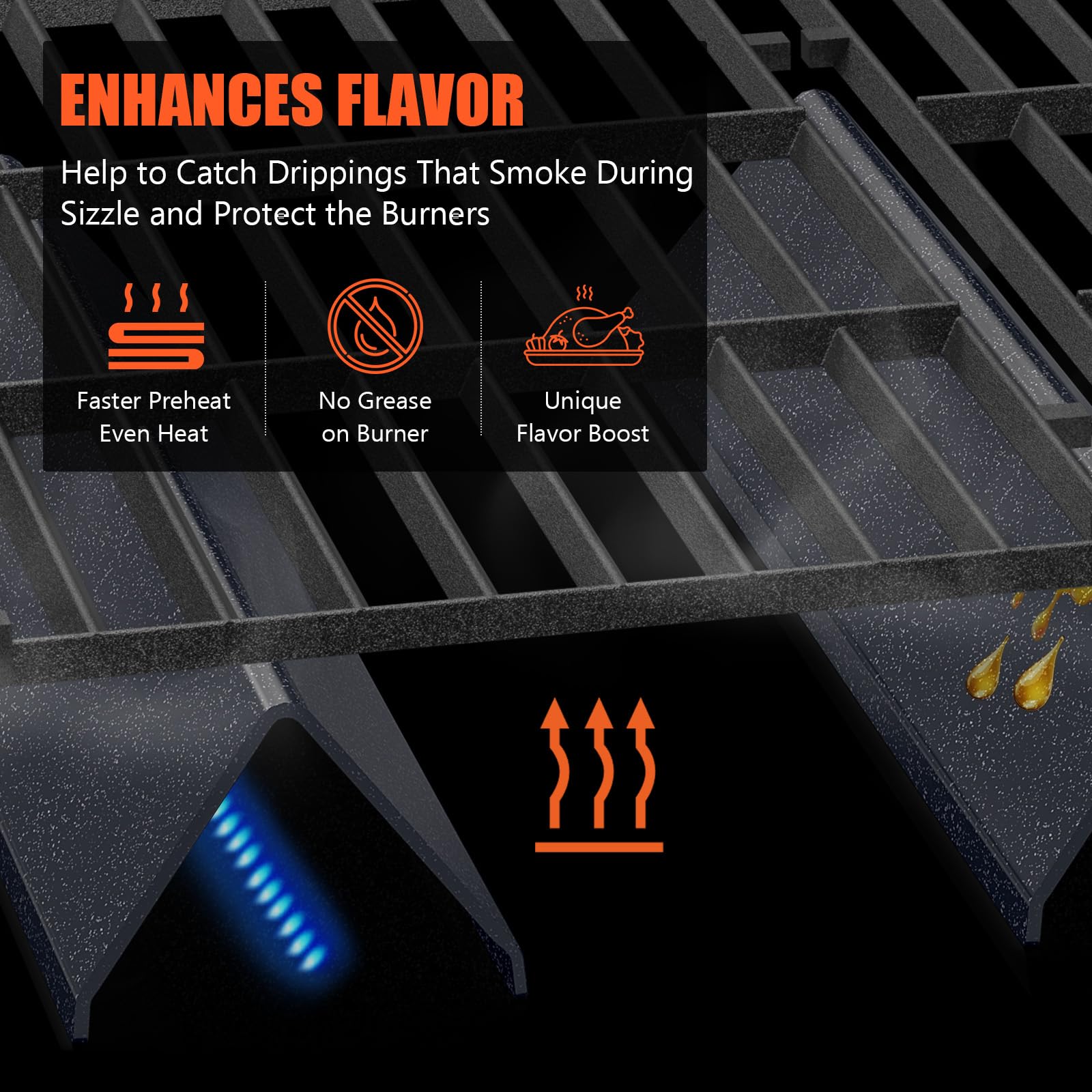 QuliMetal barras instaladas en Weber Spirit, protegen quemadores eficazmente