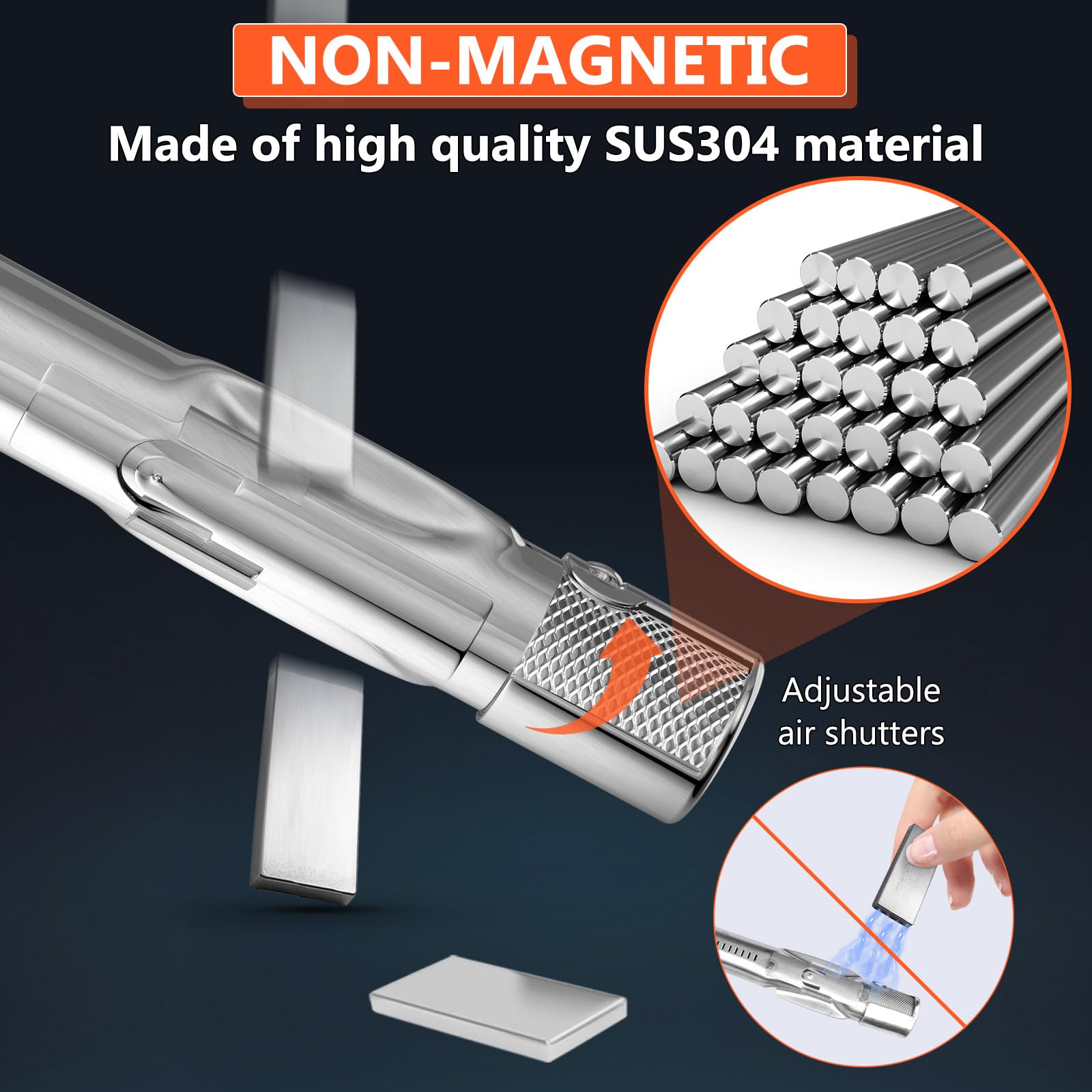 QuliMetal comparación con mano para mostrar escala y tamaño real