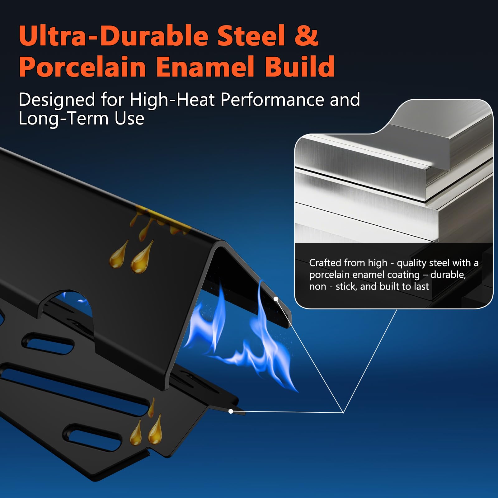 QuliMetal deflector instalado en Weber mostrando ajuste y protección confiable