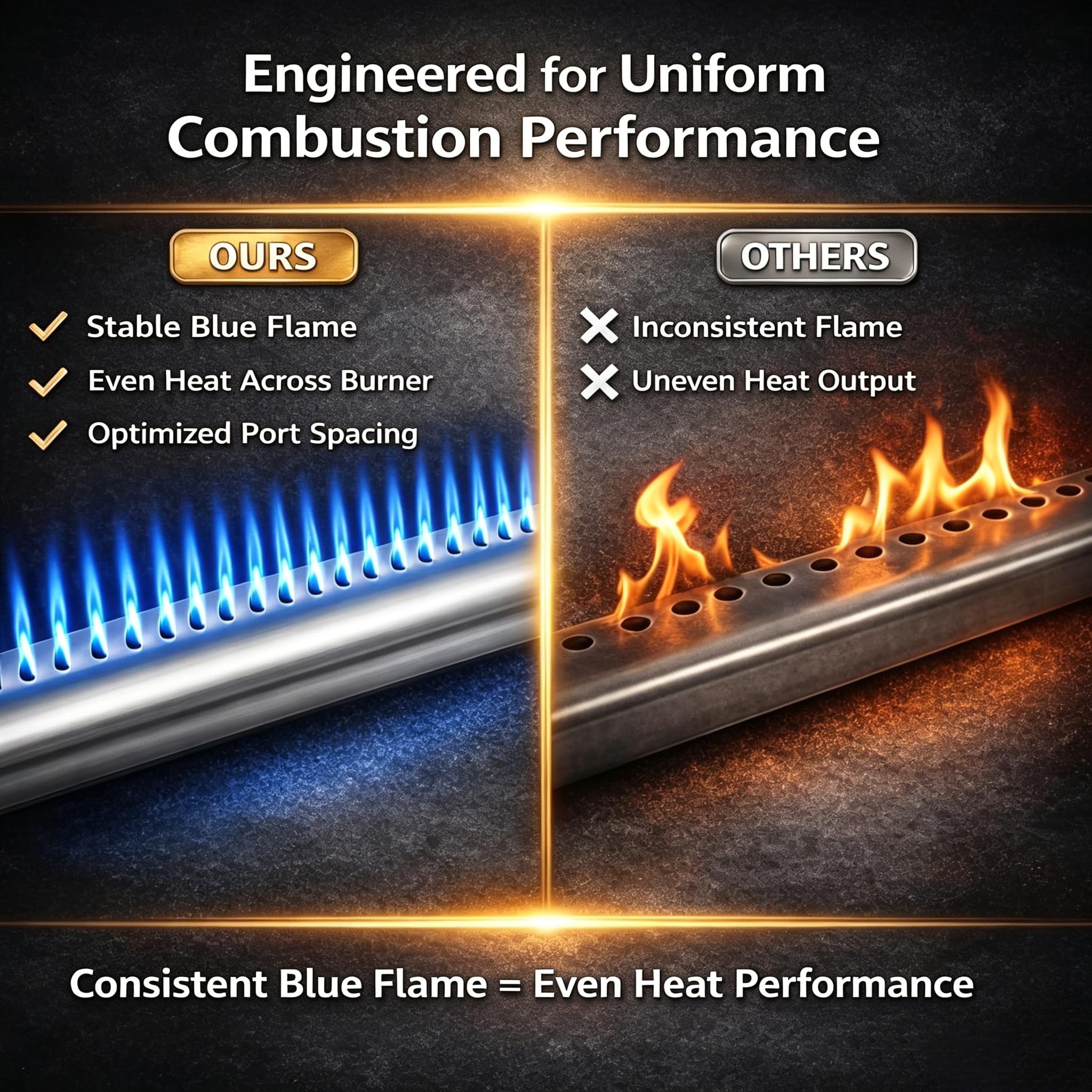 QuliMetal deflectores de calor con medidas visibles, distribuye calor uniforme