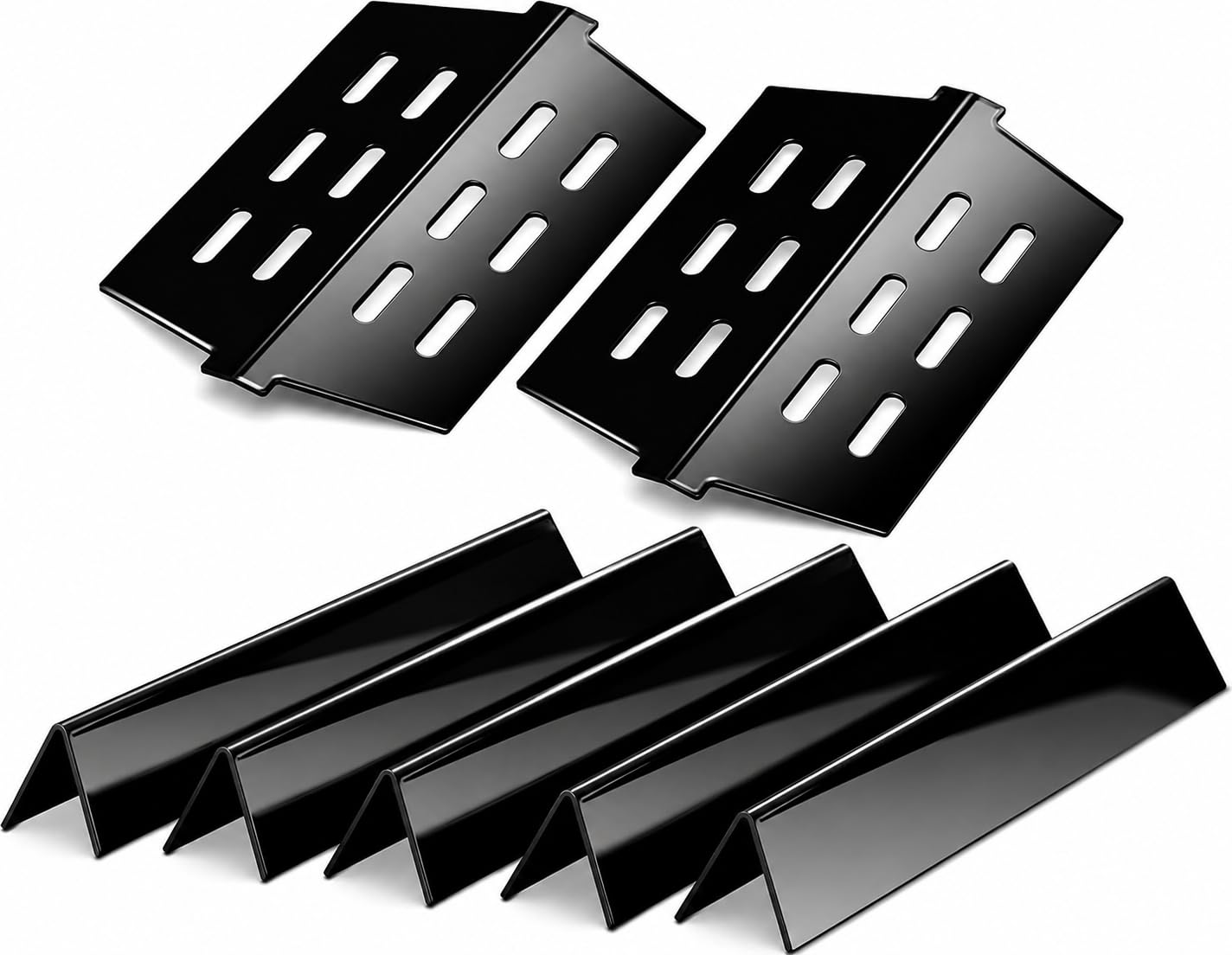QuliMetal frente del paquete con 5 flavorizer bars y 2 deflectores mostrando compatibilidad
