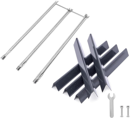 QuliMetal kit frente del set mostrando quemadores y barras, mejora durabilidad