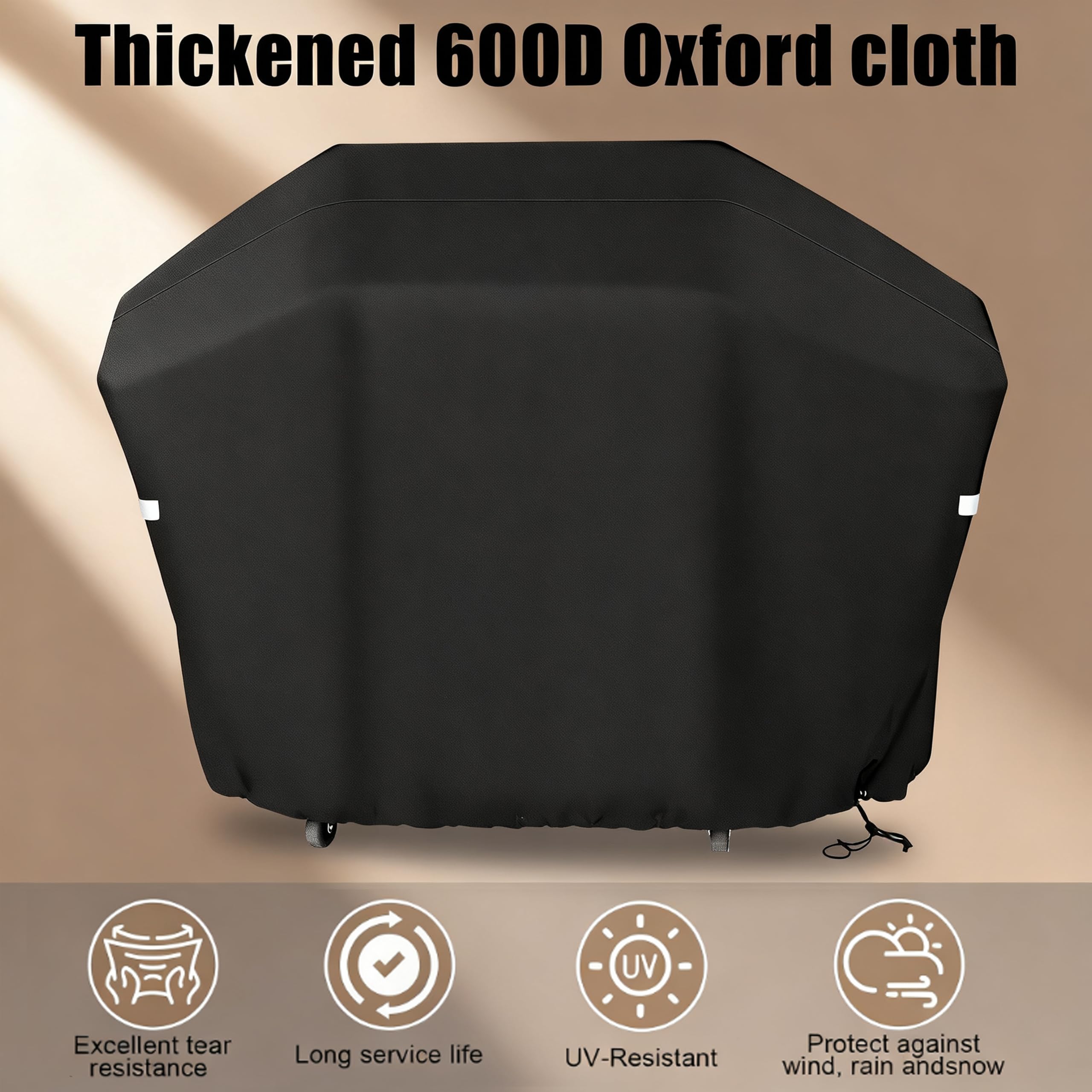 QuliMetal primer plano tejido 600D resistente que protege de lluvia y sol