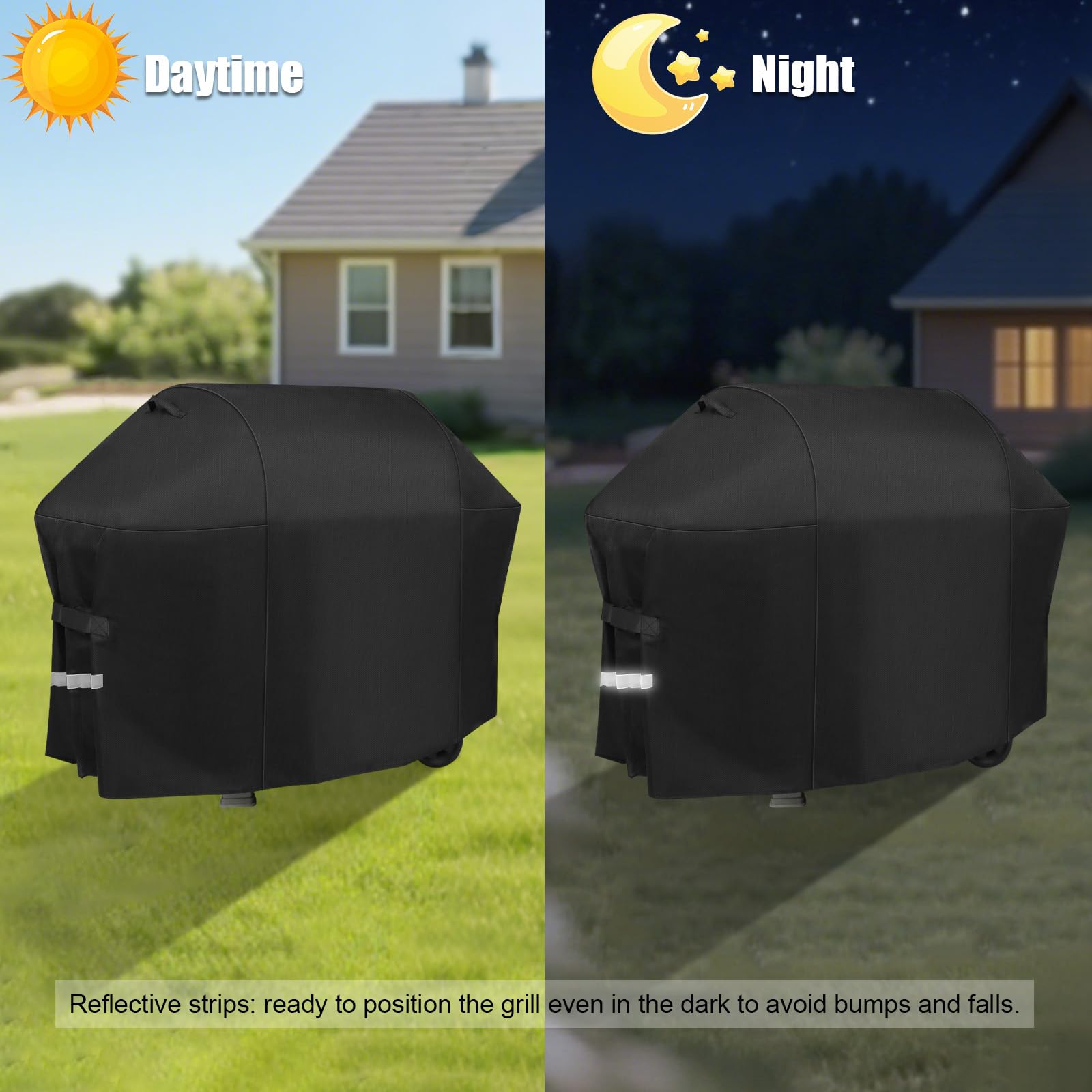 QuliMetal funda colocada sobre parrilla mostrando uso exterior práctico