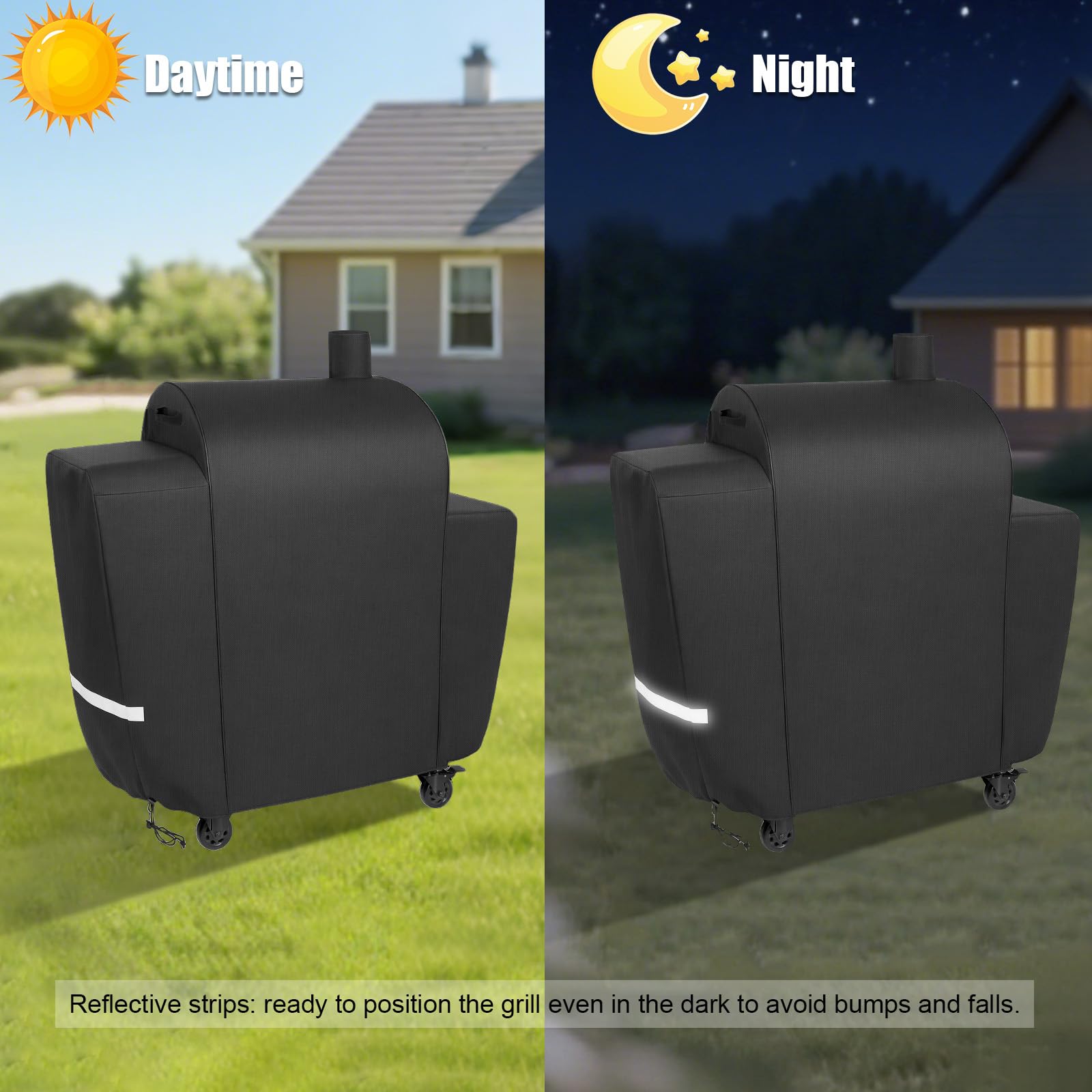 QuliMetal funda colocada en parrilla exterior protege contra polvo y sol