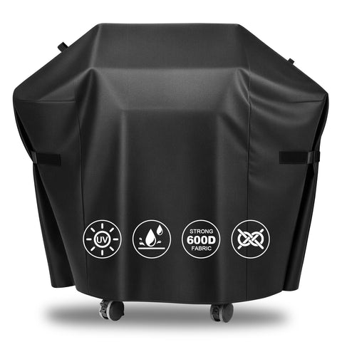 QuliMetal funda frontal cubriendo parrilla Weber Spirit para máxima protección