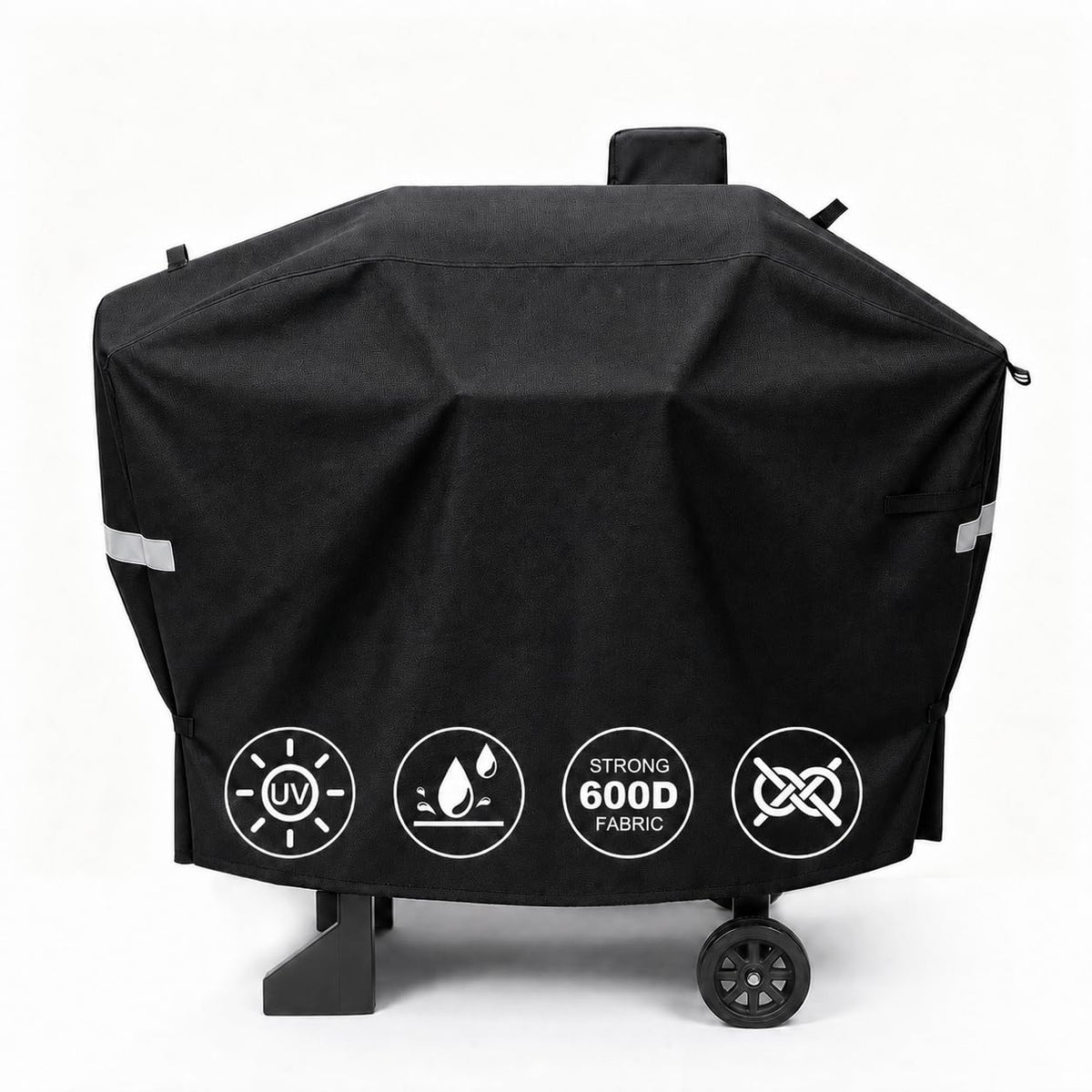 QuliMetal funda frontal protegiendo una Camp Chef 24, resistente al agua