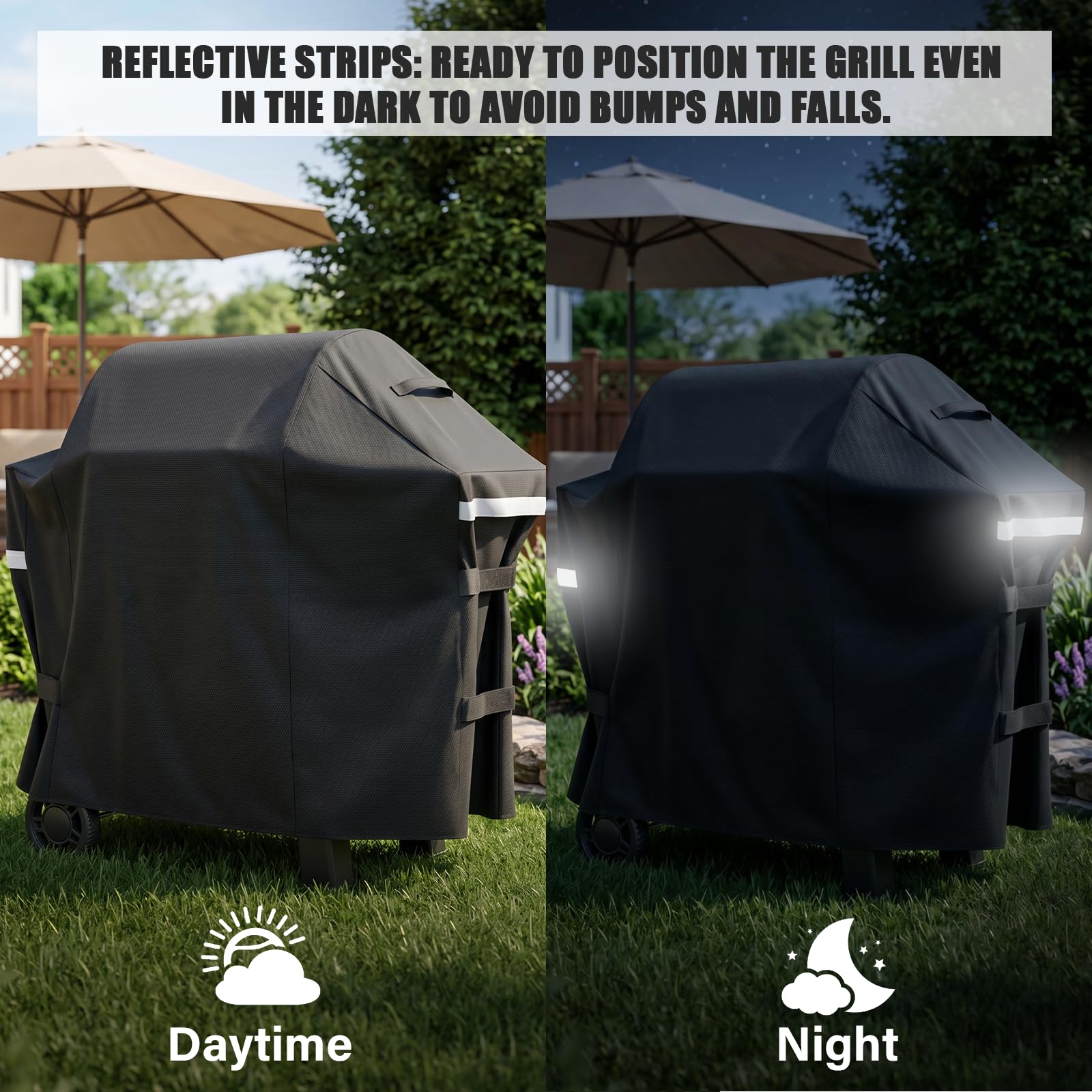 QuliMetal funda instalada protege la parrilla del clima exterior