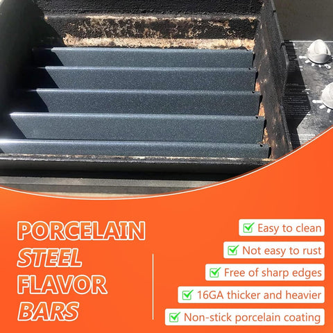 QuliMetal placas flavorizer instaladas sobre parrilla Weber, protección de quemadores
