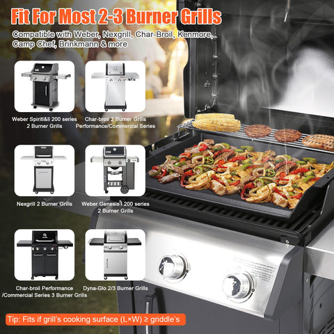 QuliMetal plancha sirviendo desayuno variado, cocina varias porciones rápidamente