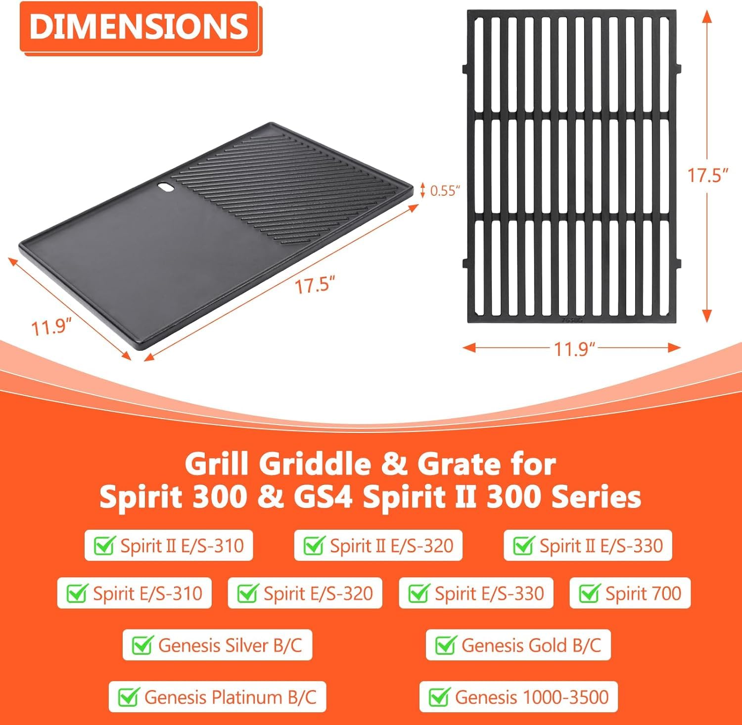 QuliMetal plancha con superficie lisa y acanalada para versatilidad