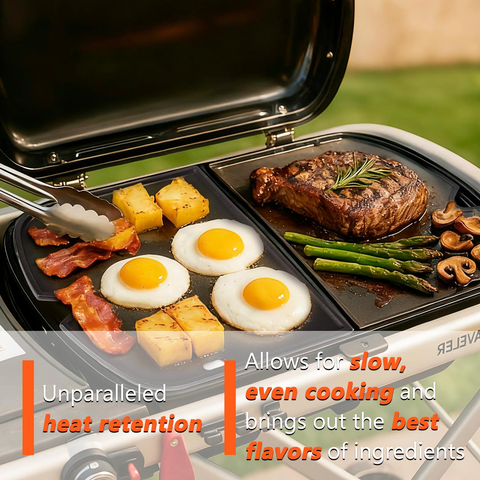 QuliMetal en entorno de camping con Weber, práctico para cocinar fuera