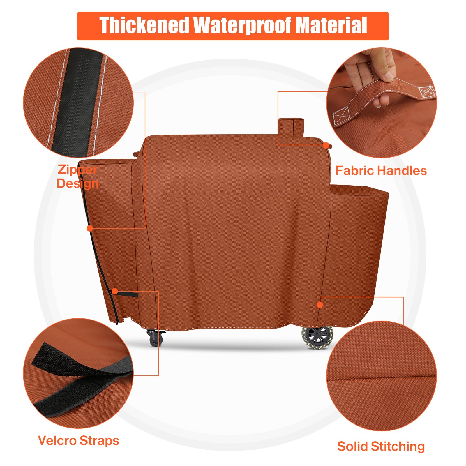 QuliMetal tiras de velcro sujetando la funda evitando que se vuele