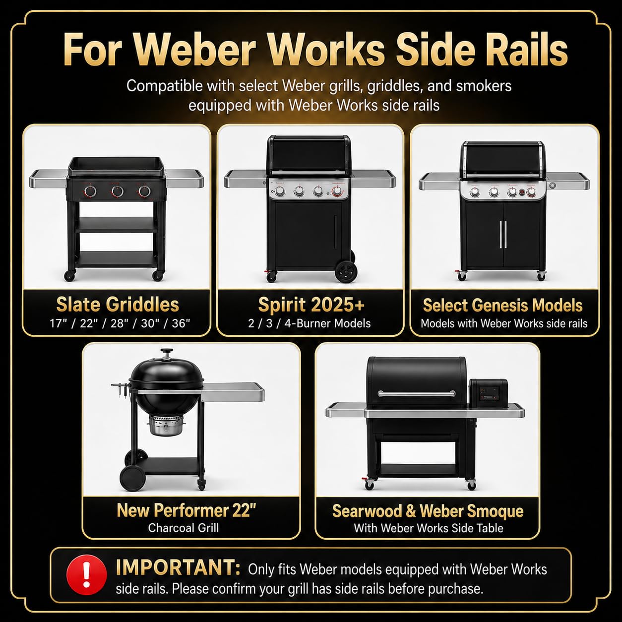QuliMetal en uso sobre parrilla Weber Works con utensilios al alcance