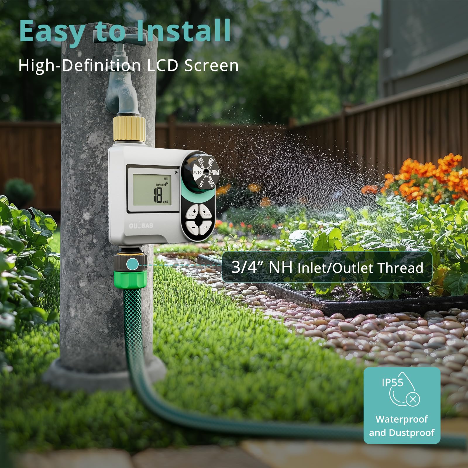 QUOBAS en invernadero automatizando riego para plantas saludables