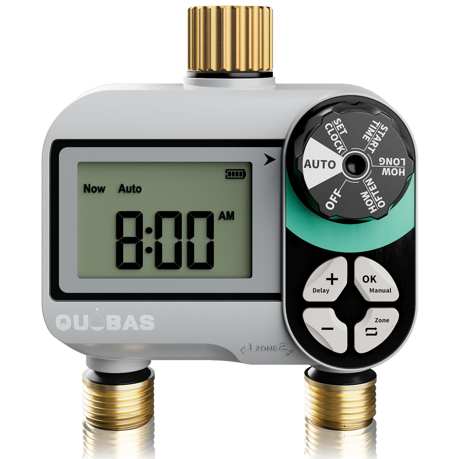 QUOBAS temporizador frontal conectado, control preciso del riego