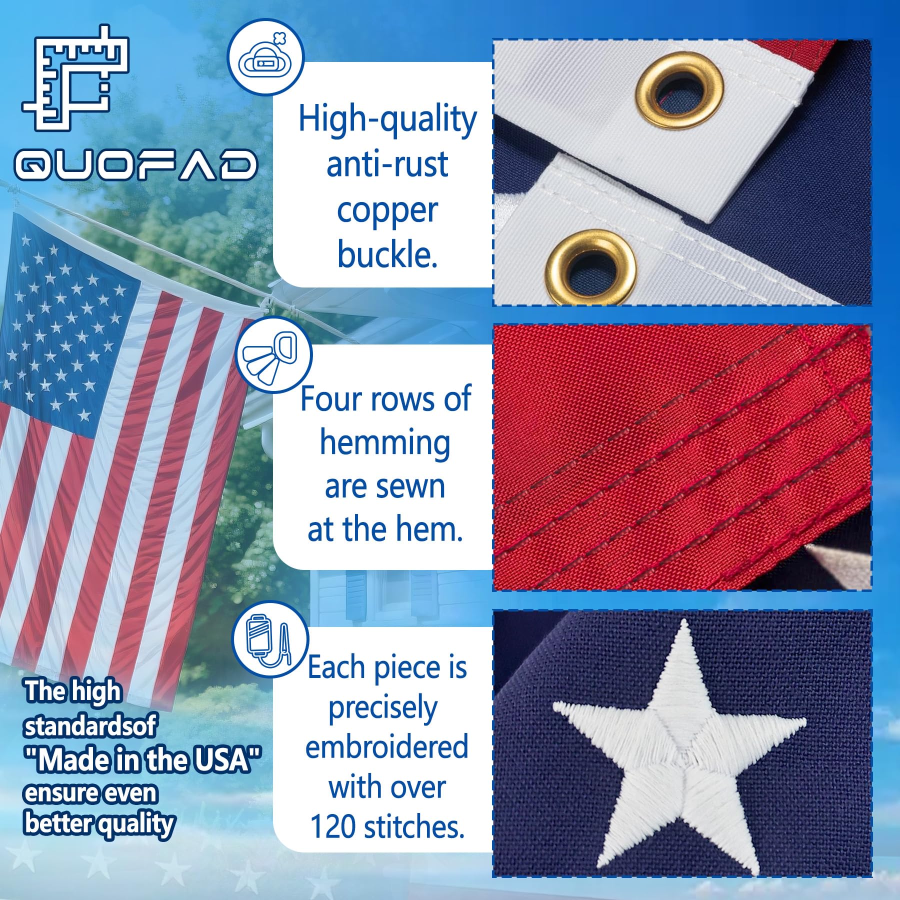 QUOFAD textura de nylon Oxford que resiste viento y humedad
