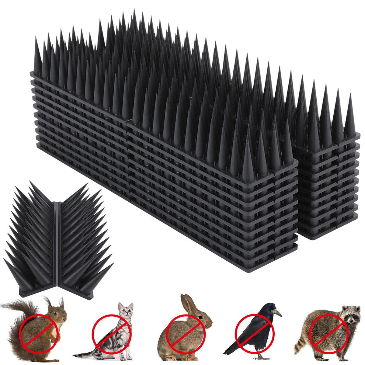 Quunoot empaque frontal mostrando 9 pinchos y longitud total, protección clara