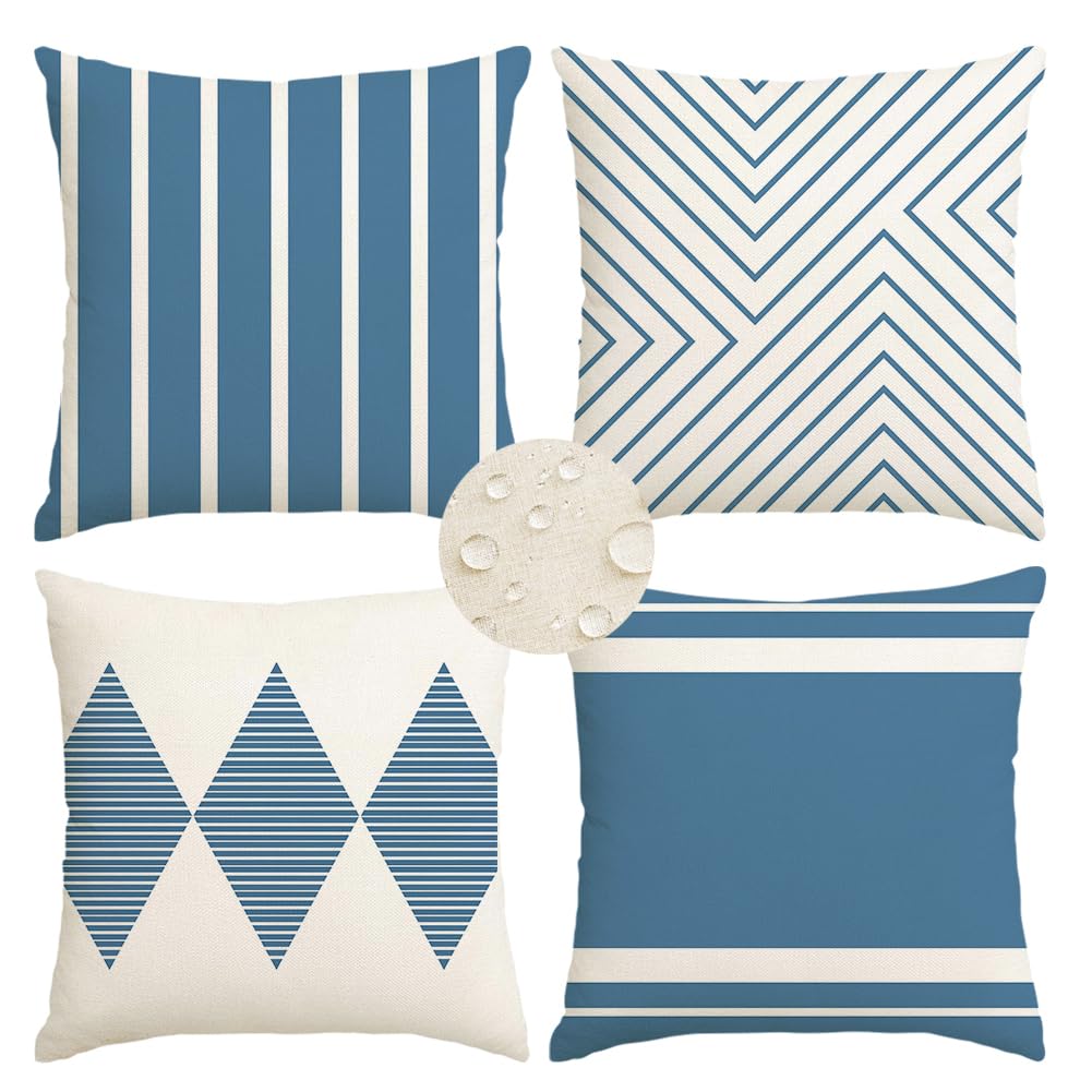 RABUSOFA fundas frontales azul y beige mostrando color y estilo