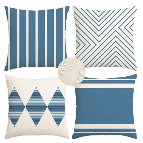 RABUSOFA fundas frontales azul y beige mostrando color y estilo