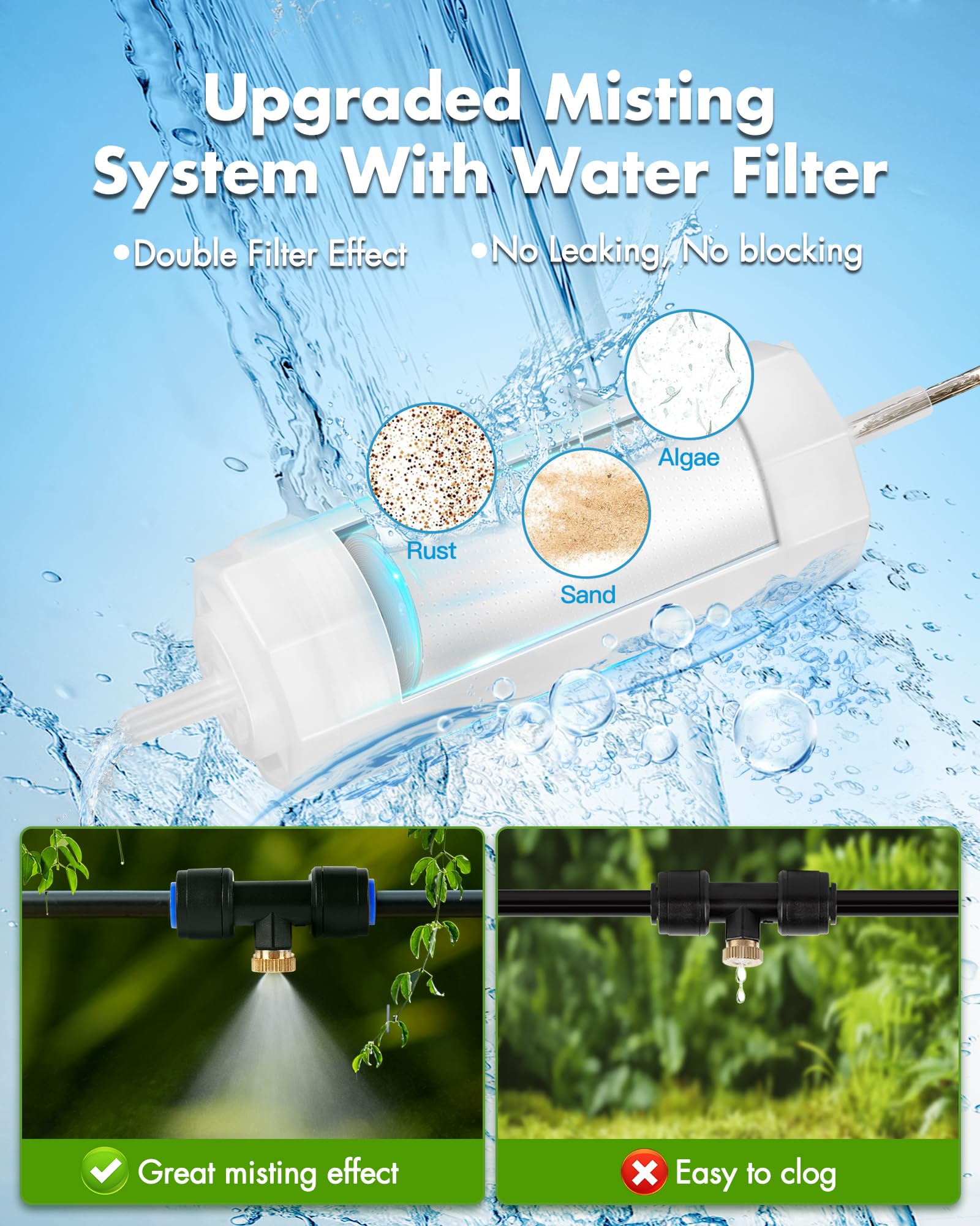 Rafow filtro primer plano reteniendo sedimentos para mejor rendimiento