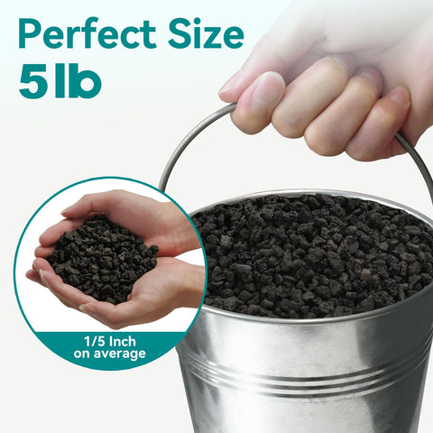 Rahato primer plano textura porosa que mejora aireación del sustrato