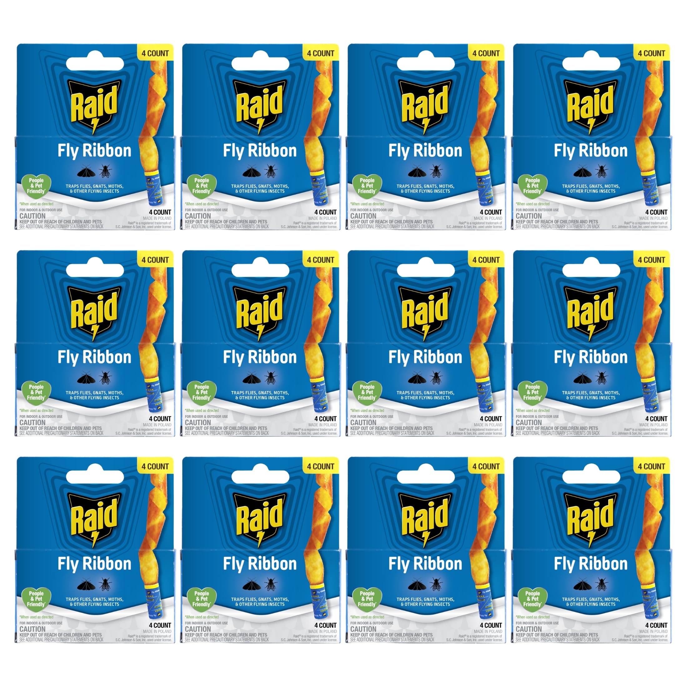 Caja Raid FR3-RAID con 12 paquetes para control de moscas, práctico y económico
