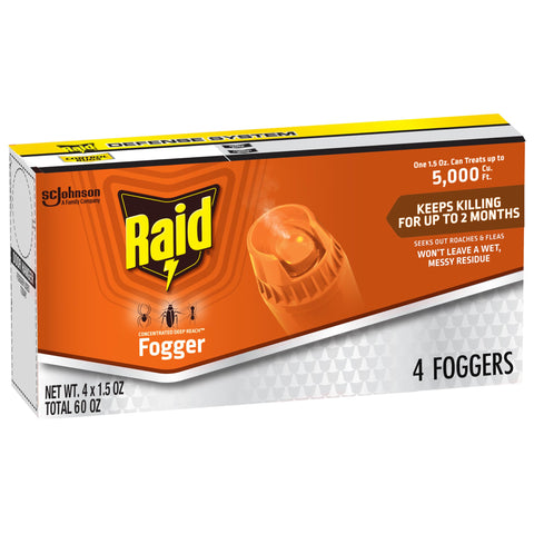 Raid vista frontal del empaque mostrando lata y marca, confianza en control