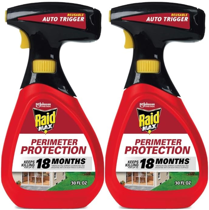 Raid envase frontal 60 FL OZ mostrando presentación y facilidad de uso
