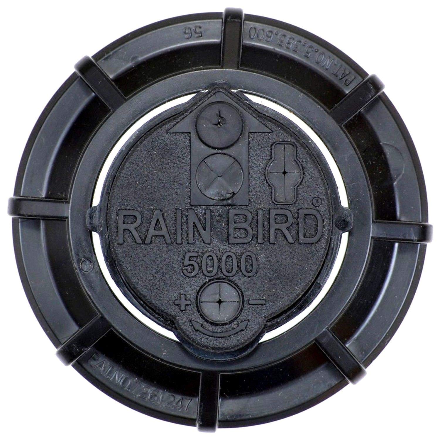 Rain Bird 5004PC comparado con mano para mostrar escala y tamaño práctico