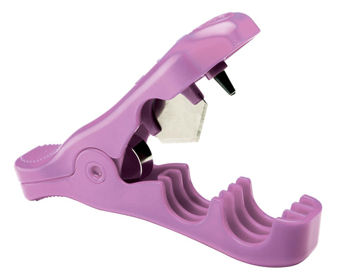 Rain Bird vista frontal de la herramienta morada, cortes precisos y ergonomía
