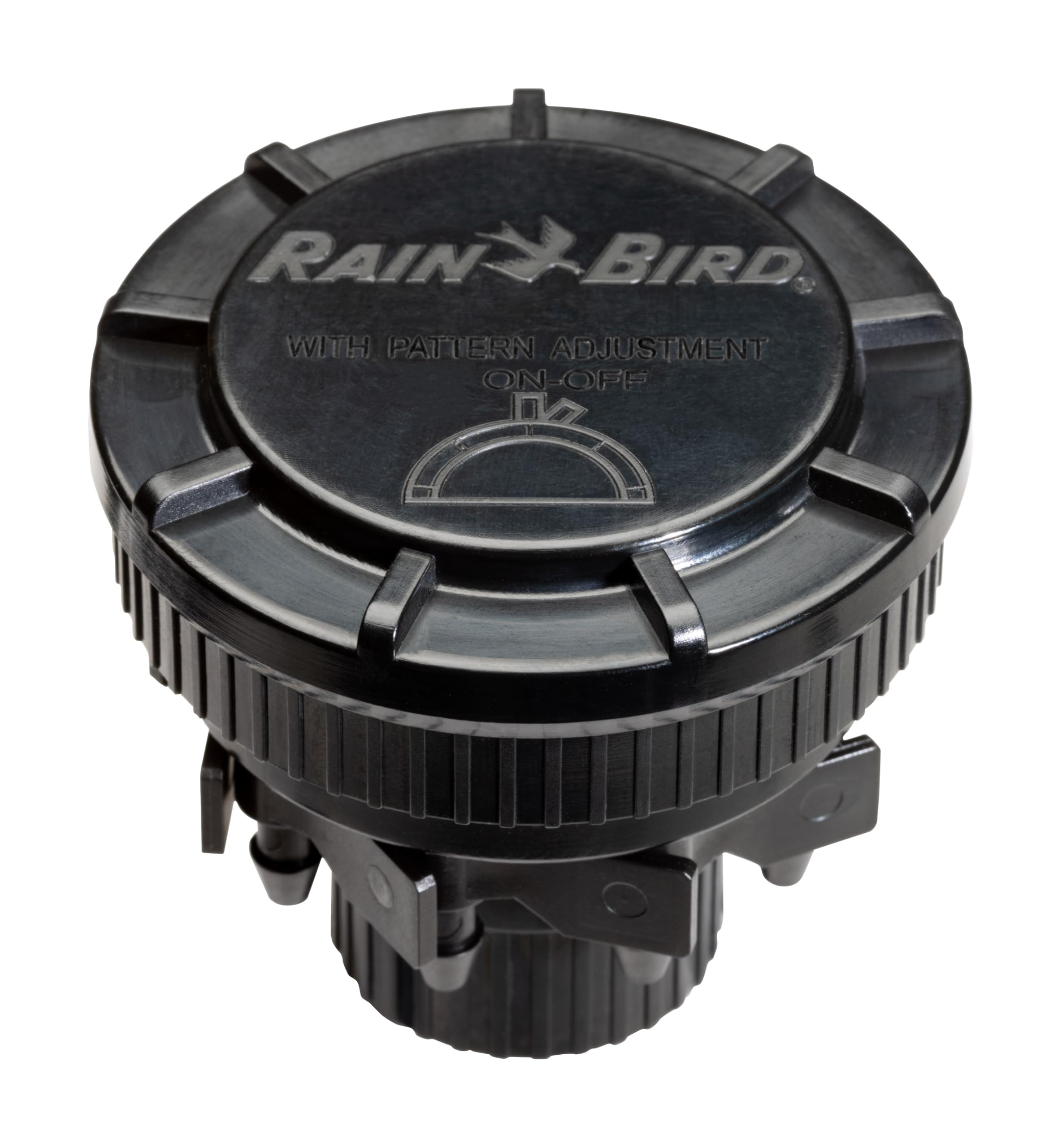 Rain Bird manifold con tubería 1/4" instalada ilustrando conexiones prácticas