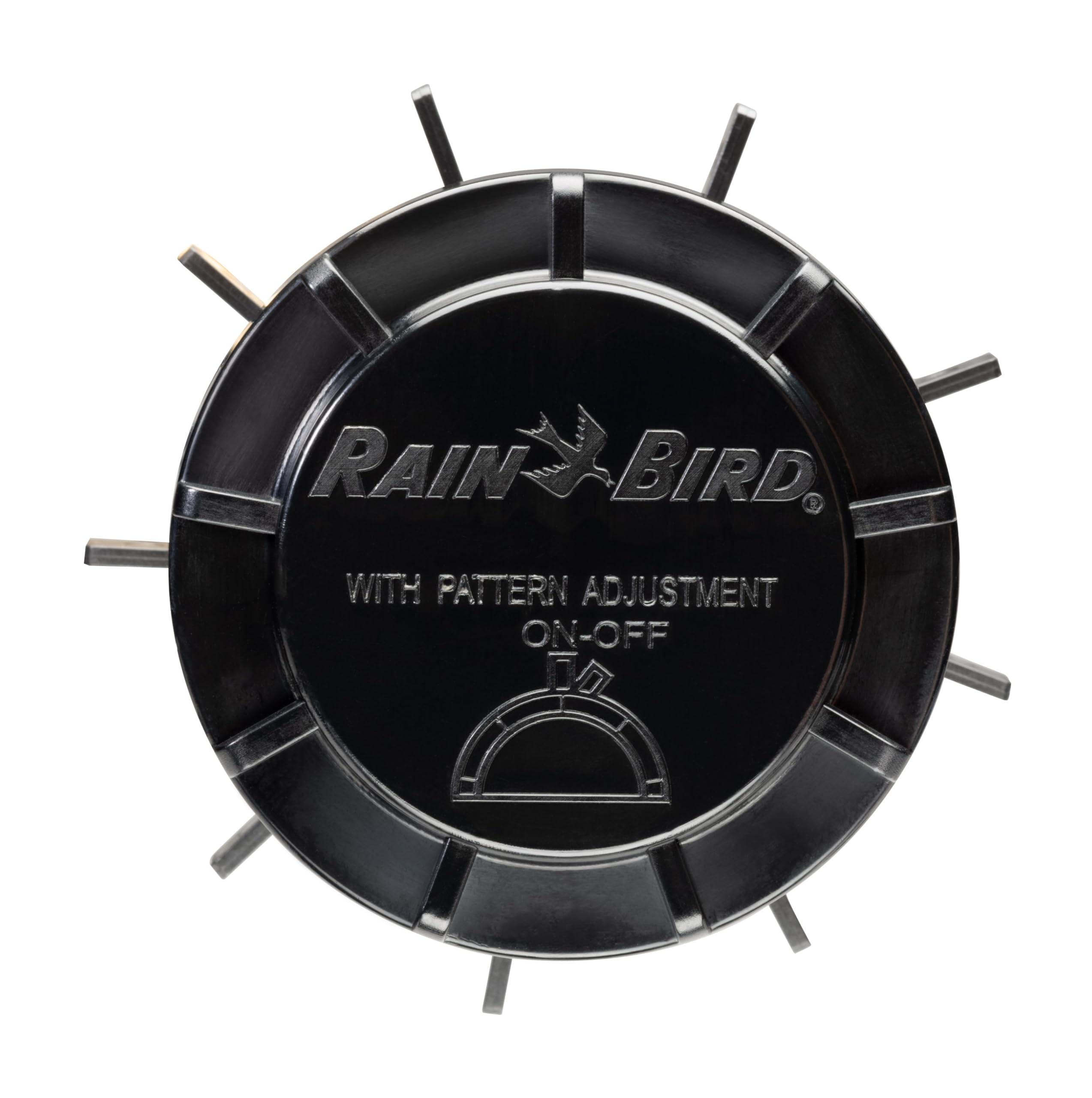 Rain Bird conexión 1/2" FPT montada en riser mostrando compatibilidad rápida