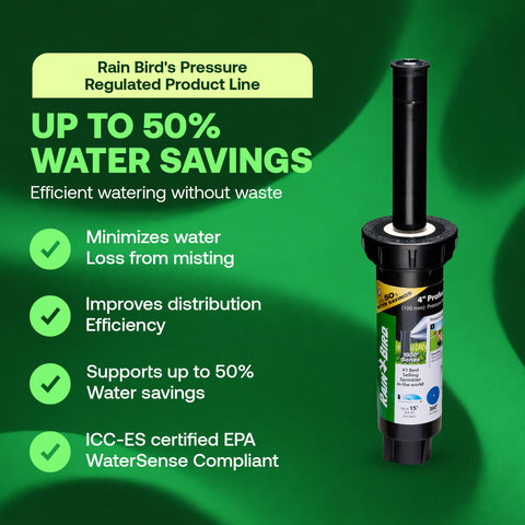 Rain Bird primer plano de la boquilla dual que mejora cobertura y elimina zonas secas