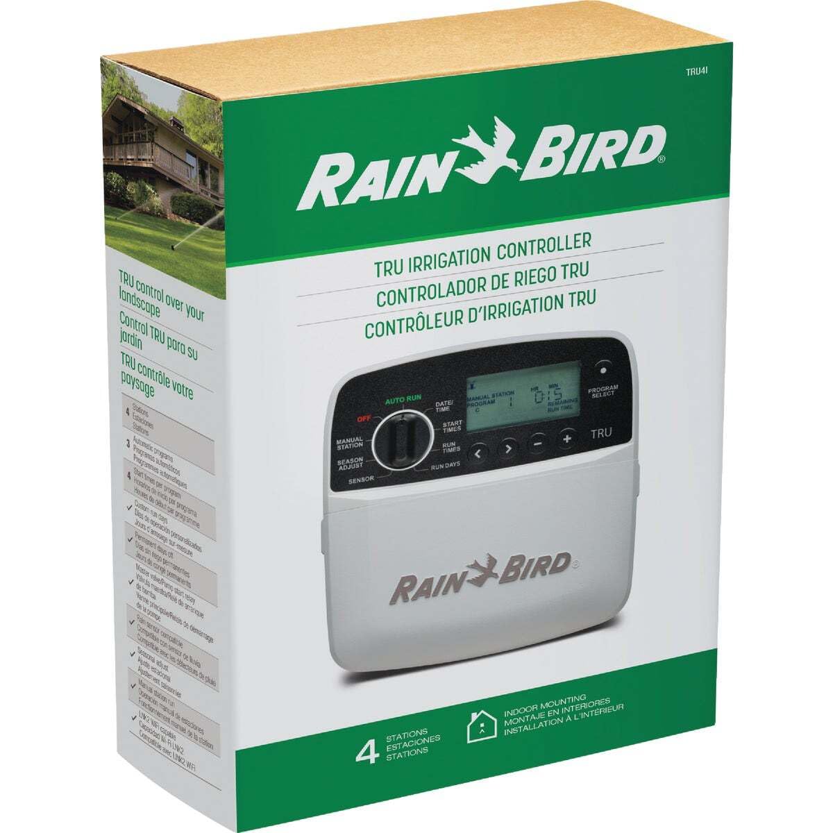 Rain Bird tru4i pantalla LCD y dial intuitivo para programación rápida
