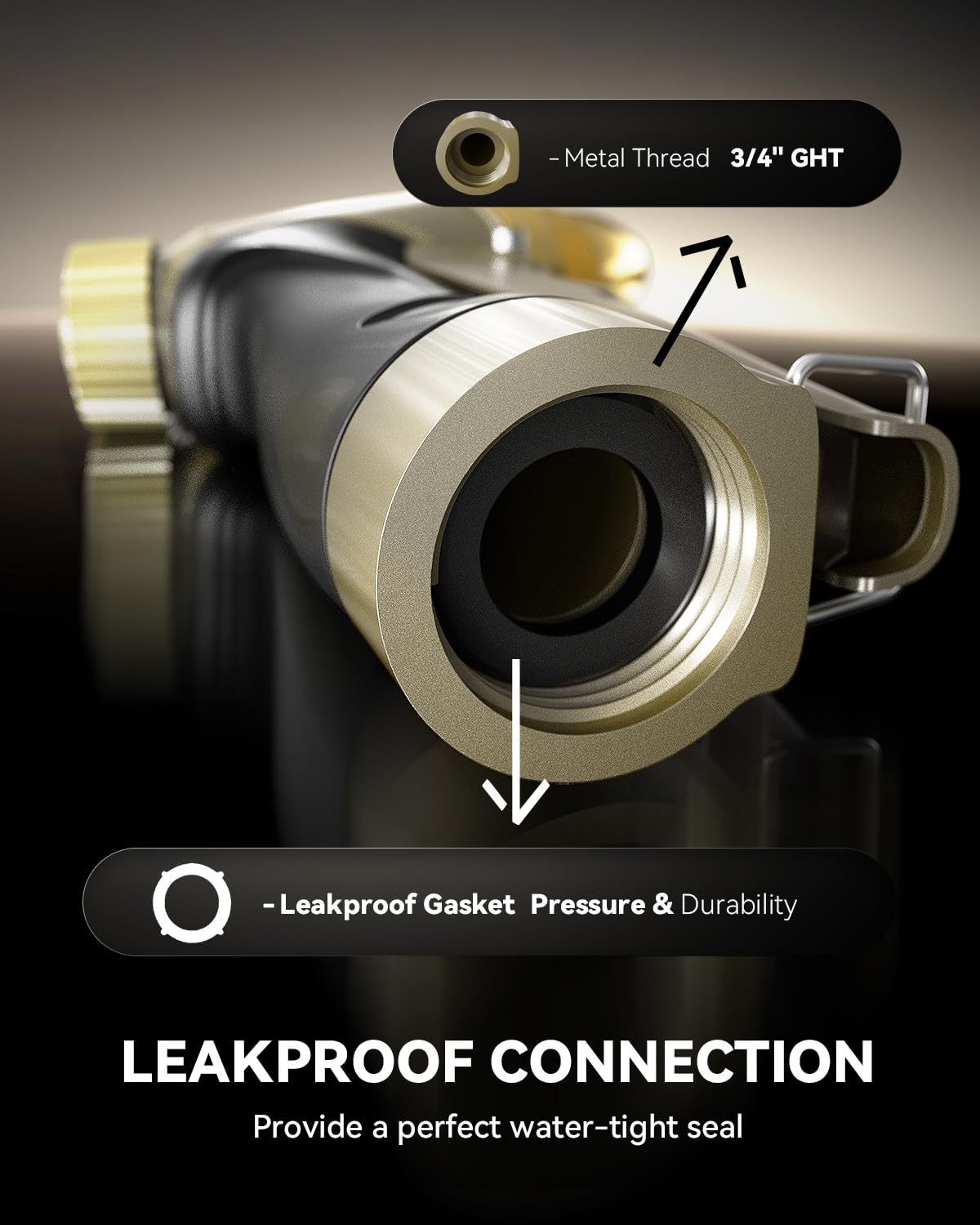 RAINPOINT rosca 3/4" GHT conecta a mangueras estándar sin adaptador