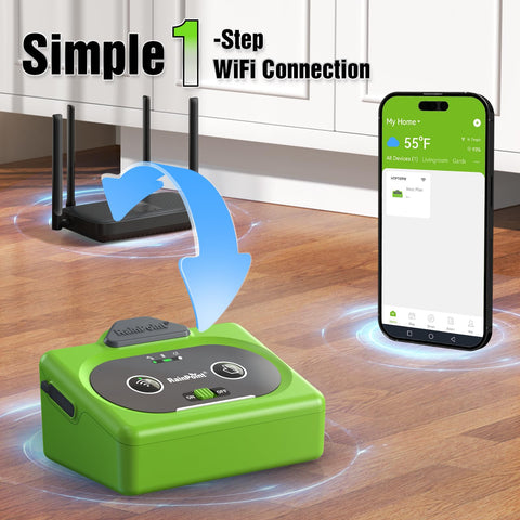 RAINPOINT emisor ajustable en primer plano para dosificar agua