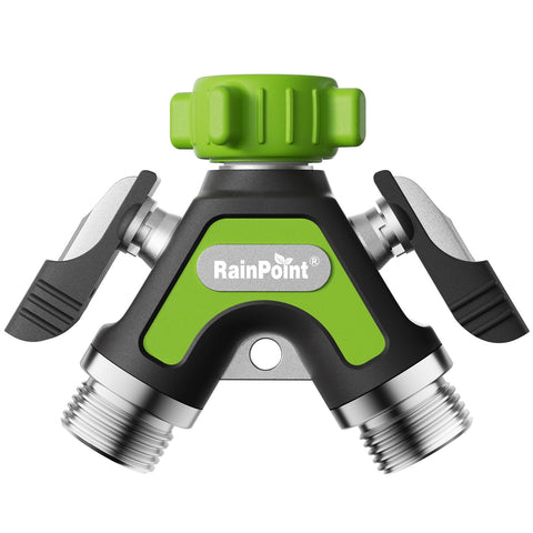 RAINPOINT vista frontal del conector metálico con ajuste seguro
