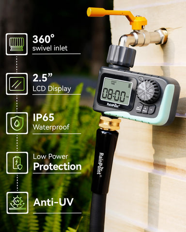 RAINPOINT pantalla con opción retraso por lluvia para protección del programa