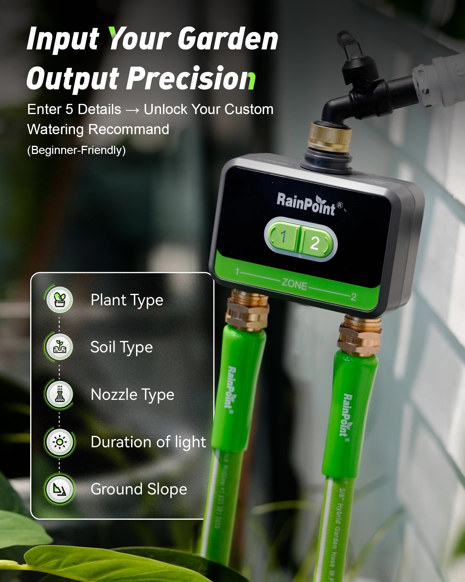 RainPoint montaje junto a pasarela con antena para señal estable