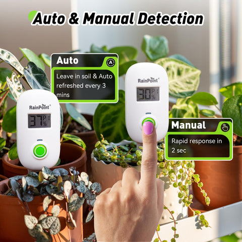 RAINPOINT en jardín interior estilo de vida facilitando cuidado plantas diario