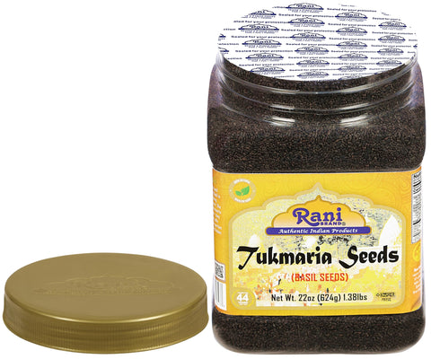 Rani frasco junto a mano para escala, cantidad generosa 624 g