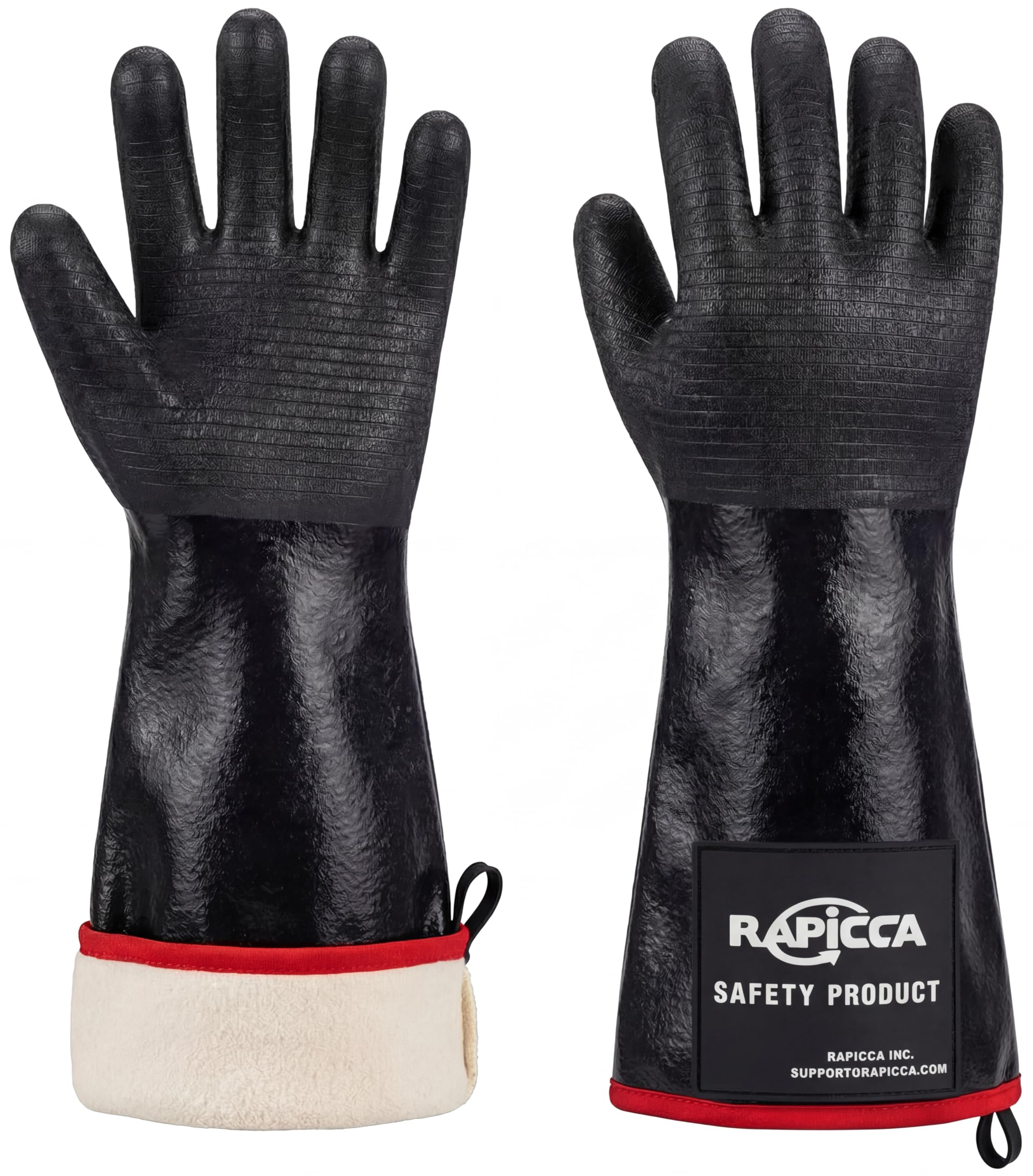 RAPICCA guantes frente mostrando diseño y protección