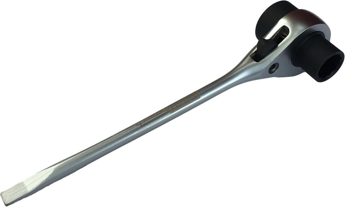 RatchetScrench vista frontal del empaque, herramienta lista para mantenimiento
